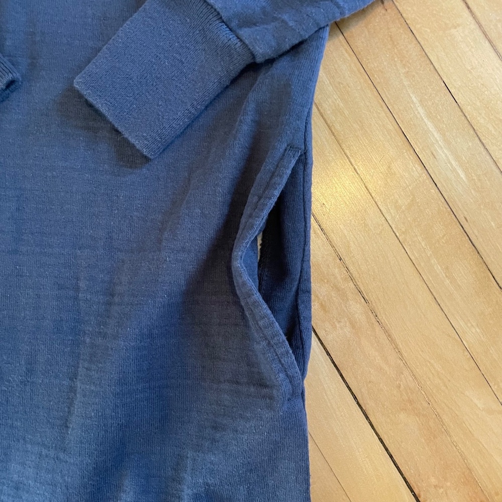 LANDS' END Vintage Y2K Rugby Jersey Midi Maxi Dress Pockets Varsity Striped - Picture 4 of 10